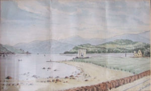 Watercolour made by Job Hamer in 1879 in Scotland